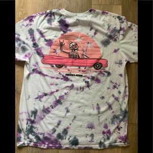 Custom tie dye reckless tee